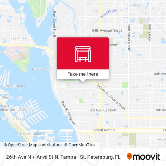 26th Ave N + Anvil St N map