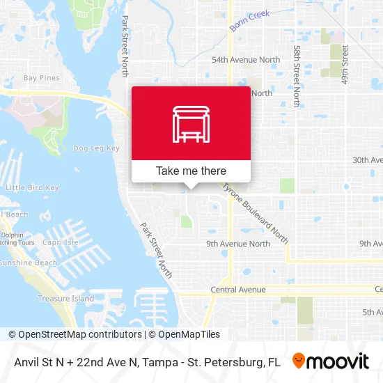 Anvil St N + 22nd Ave N map