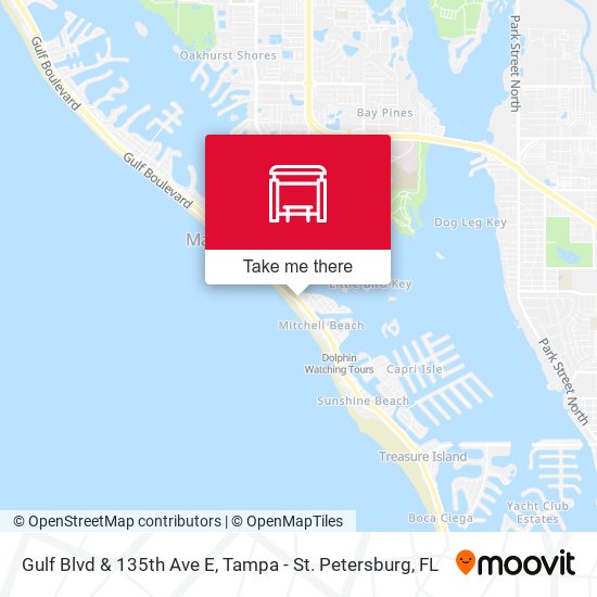 Gulf Blvd & 135th Ave E map