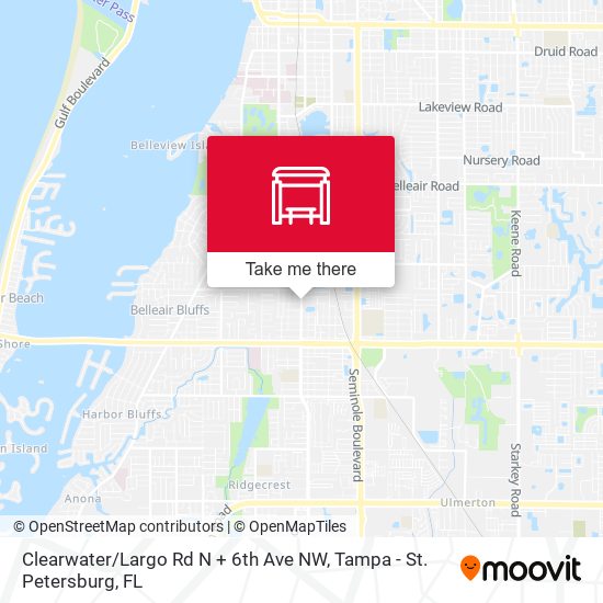 Clearwater / Largo Rd N + 6th Ave NW map