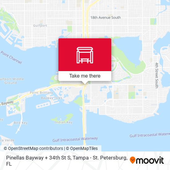 Mapa de Pinellas Bayway + 34th St S