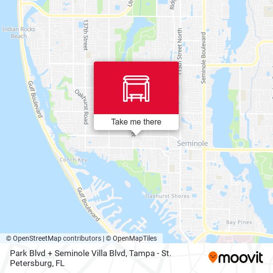 Park Blvd + Seminole Villa Blvd map