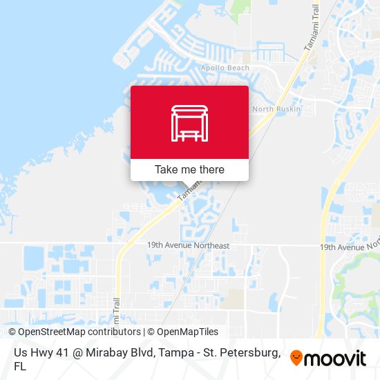 Us Hwy 41 @ Mirabay Blvd map