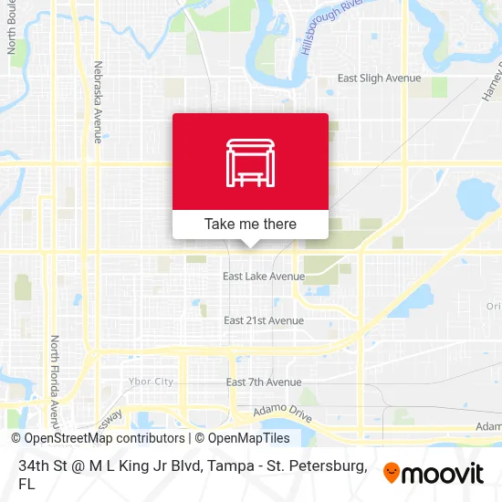 34th St @ M L King Jr Blvd map