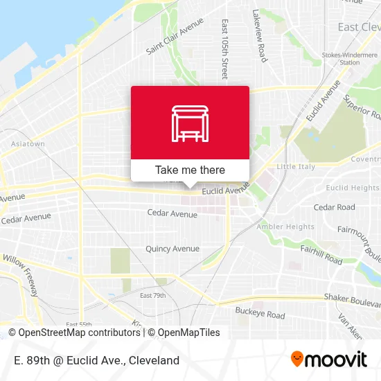 E. 89th @ Euclid Ave. map