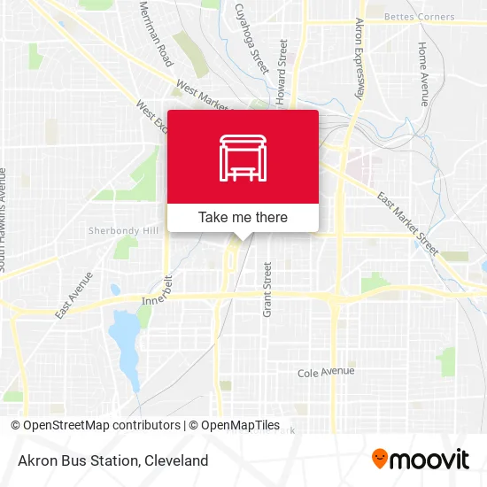 Akron Bus Station map