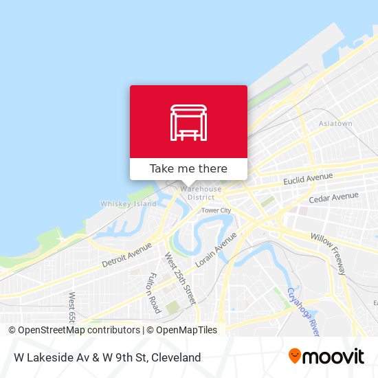 Mapa de W Lakeside Av & W 9th St