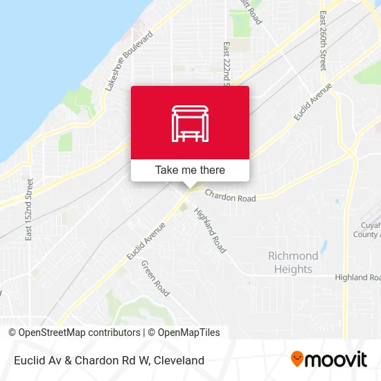 Euclid Av & Chardon Rd W map