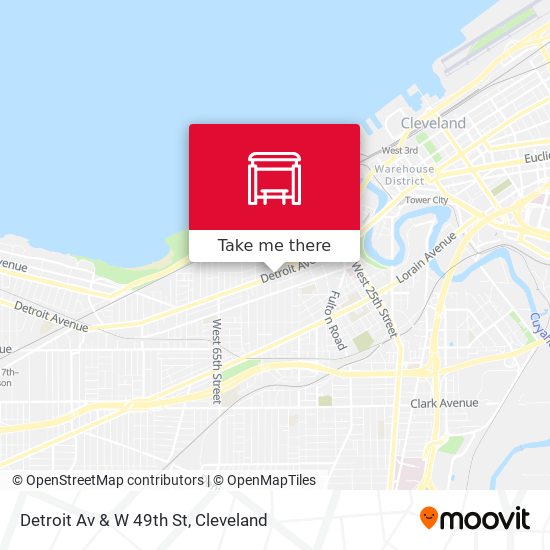 Detroit Av & W 49th St map