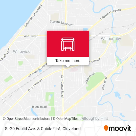 Sr-20 Euclid Ave. & Chick-Fil-A map