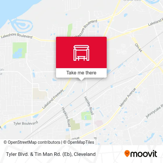 Tyler Blvd. & Tin Man Rd. (Eb) map