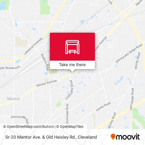 Sr-20 Mentor Ave. & Old Heisley Rd. map