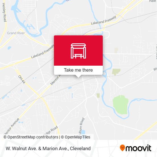 W. Walnut Ave. & Marion Ave. map