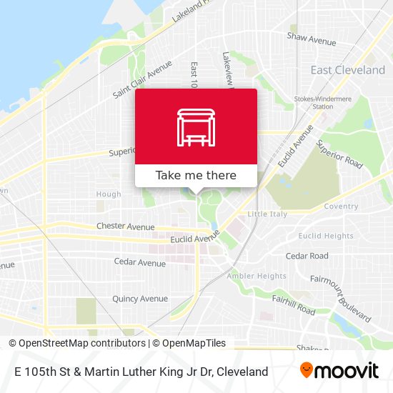 E 105th St & Martin Luther King Jr Dr map