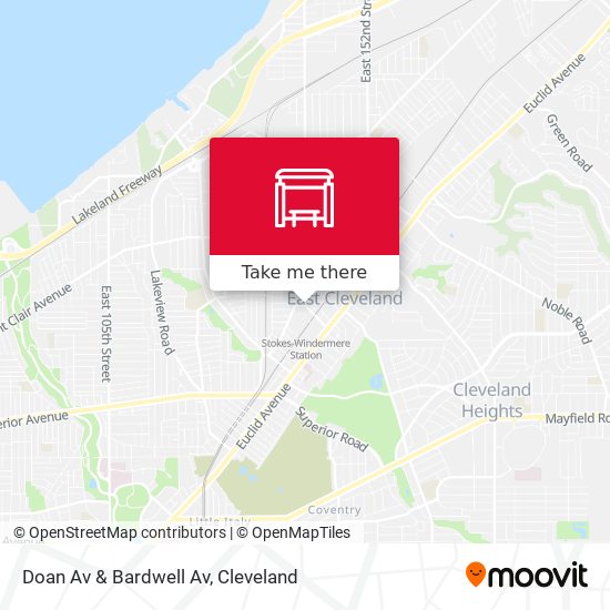 Doan Av & Bardwell Av map