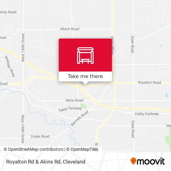 Royalton Rd & Akins Rd map