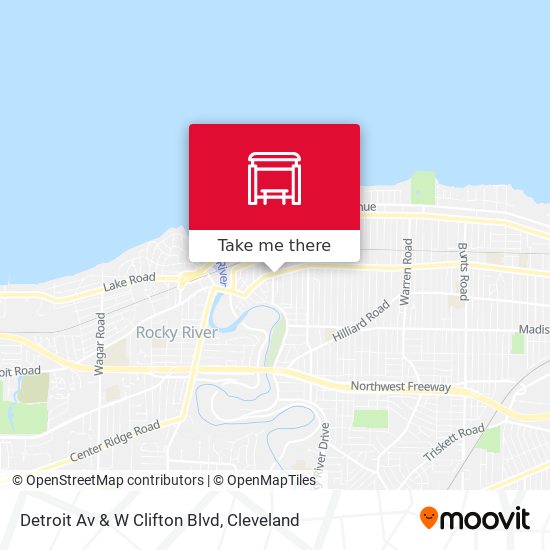 Mapa de Detroit Av & W Clifton Blvd