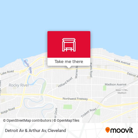 Detroit Av & Arthur Av map