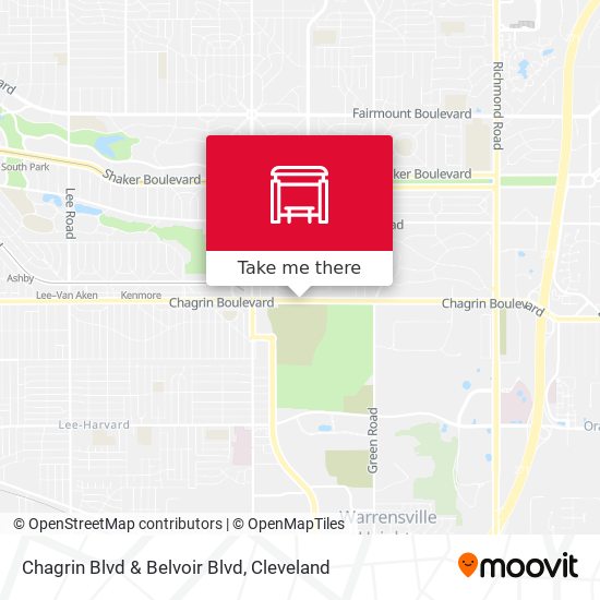 Chagrin Blvd & Belvoir Blvd map