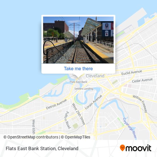 Flats East Bank Station map