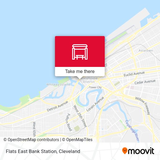 Mapa de Flats East Bank Station