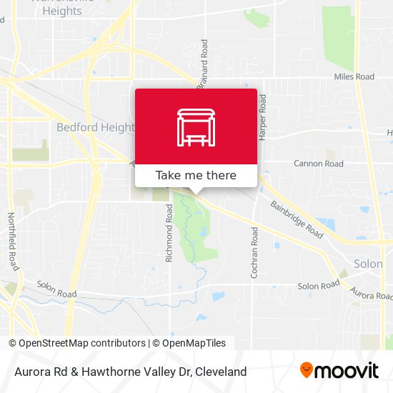 Aurora Rd & Hawthorne Valley Dr map