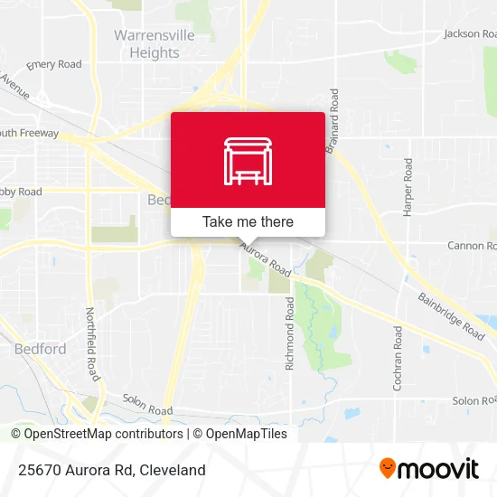 25670 Aurora  Rd map