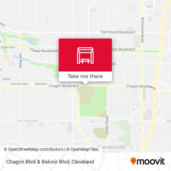Chagrin Blvd & Belvoir Blvd map