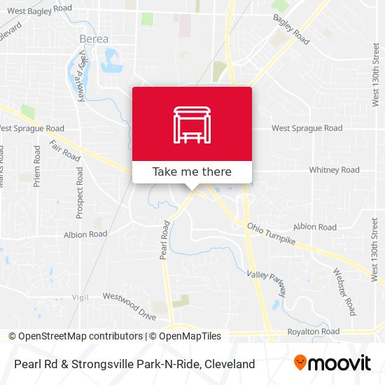 Pearl Rd & Strongsville Park-N-Ride map