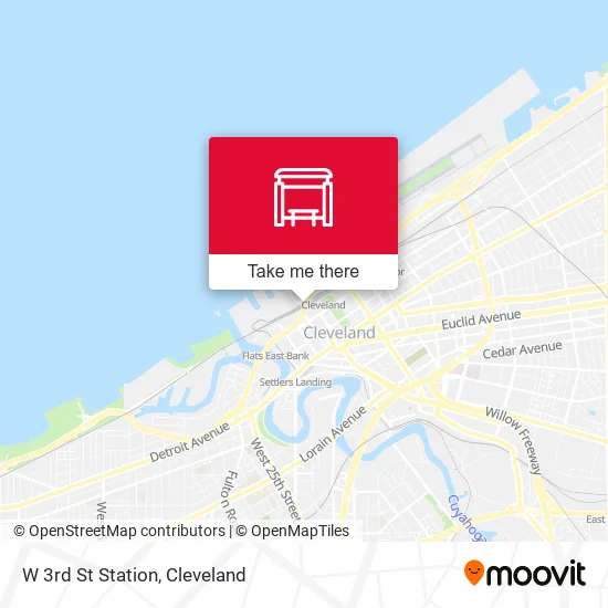 Mapa de W 3rd St Station