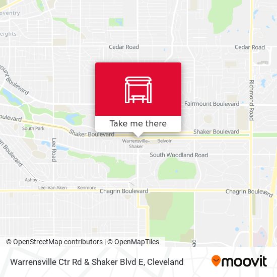 Warrensville Ctr Rd & Shaker Blvd E map