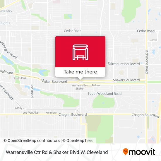 Mapa de Warrensville Ctr Rd & Shaker Blvd W