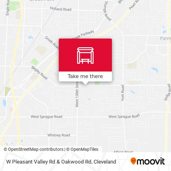 W Pleasant Valley Rd & Oakwood Rd map