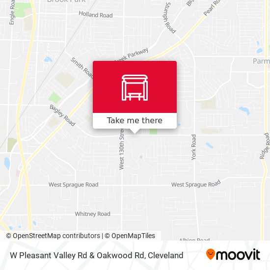 W Pleasant Valley Rd & Oakwood Rd map