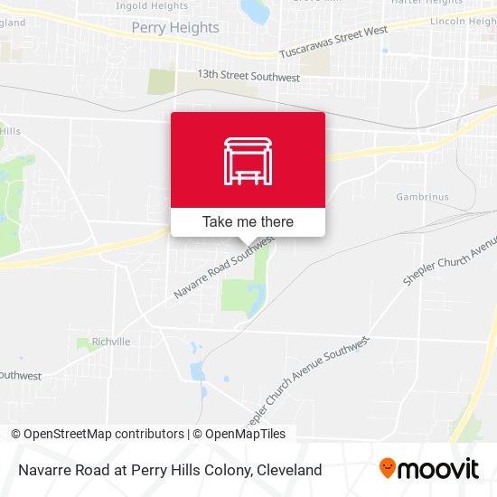 Navarre Road at Perry Hills Colony map