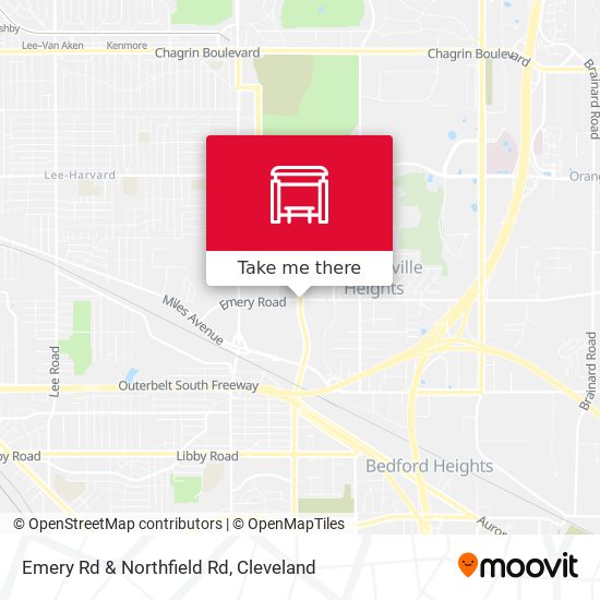Emery Rd & Northfield Rd map