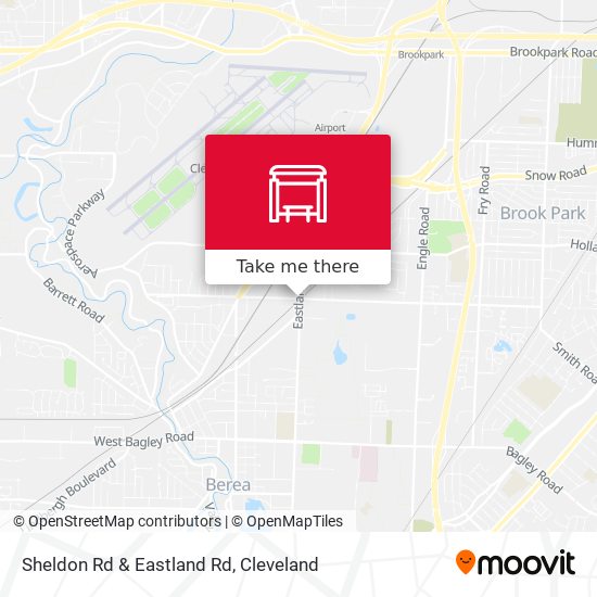 Sheldon Rd & Eastland Rd map