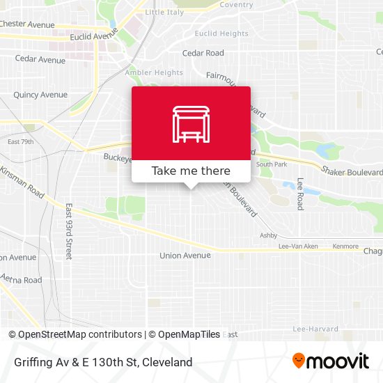 Griffing Av & E 130th St map