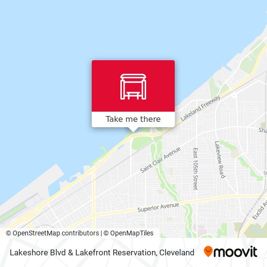 Lakeshore Blvd & Lakefront Reservation map