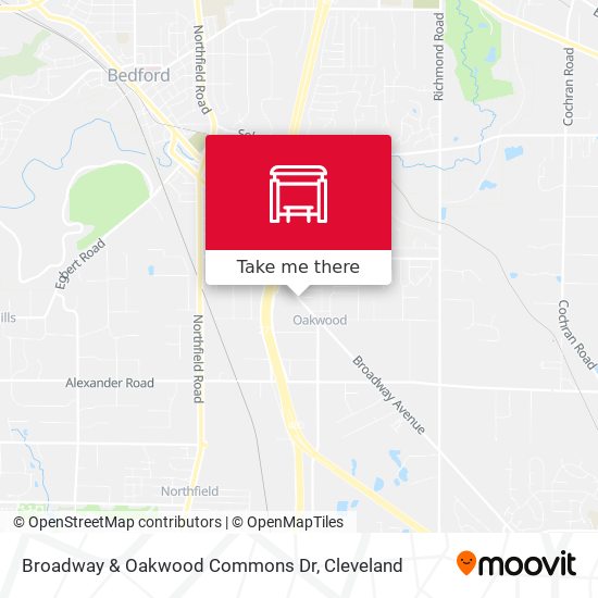 Broadway & Oakwood Commons Dr map