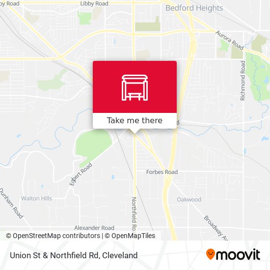 Union St & Northfield Rd map