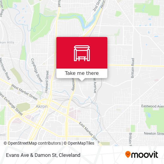 Evans Ave & Damon St map