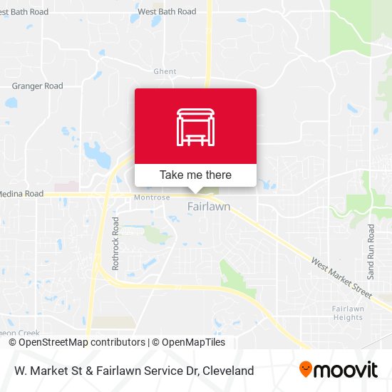 W. Market St & Fairlawn Service Dr map