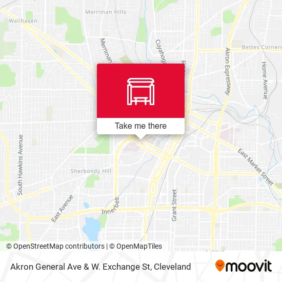 Mapa de Akron General Ave & W. Exchange St