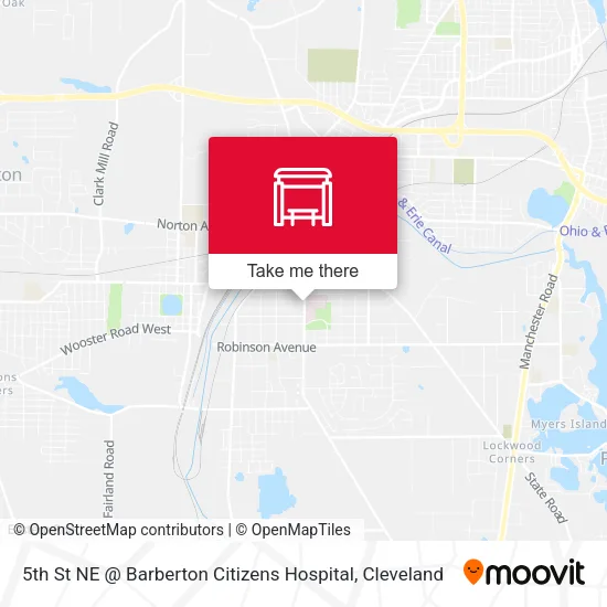 Mapa de 5th St NE @ Barberton Citizens Hospital