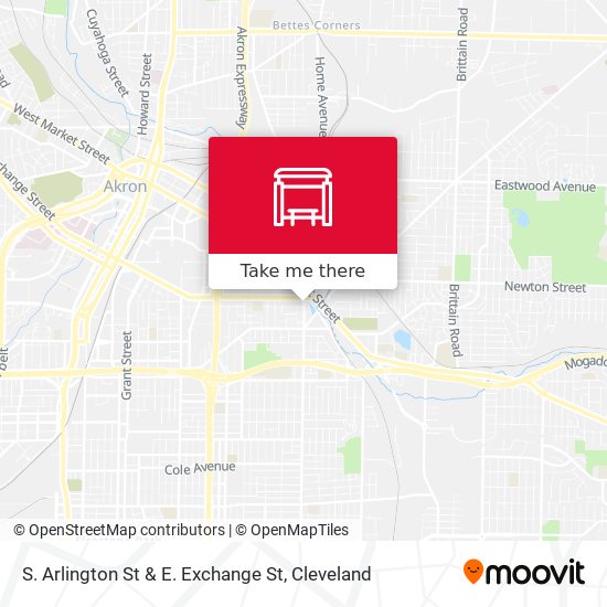 Mapa de S. Arlington St & E. Exchange St