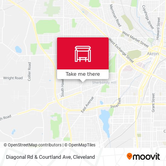 Diagonal Rd & Courtland Ave map