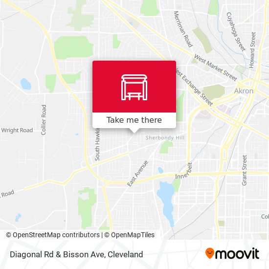 Diagonal Rd & Bisson Ave map