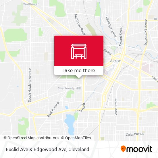 Euclid Ave & Edgewood Ave map