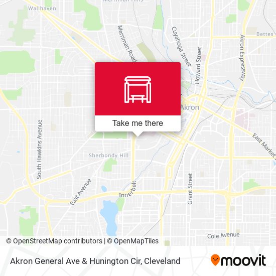 Akron General Ave  & Hunington Cir map